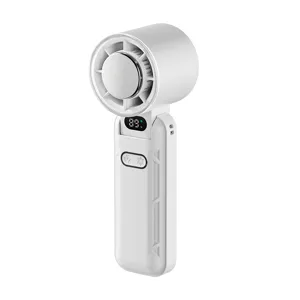 Ventilatore di raffreddamento pieghevole portatile con display digitale e USB ricaricabile.