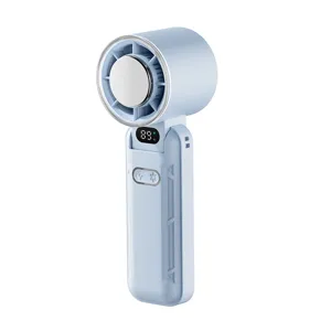 Ventola di raffreddamento portatile con display digitale, mini ventola USB ricaricabile.