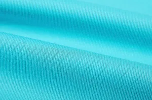 Turquoise knit fabric texture detail, soft material close up view, textile macro shot