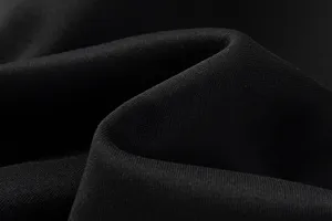 Gros plan sur la texture du tissu noir detail matiere douce vetement hiver chaud