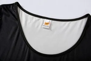 Mujer vestido de malla detalle de escote negro moda elegante moderno casual estilo verano nuevo