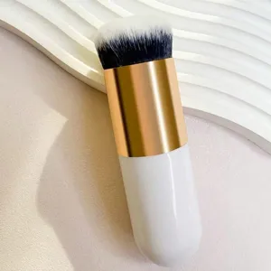 Portable Chubby Foundation Brush Soft Dense Bristles For Liquid Powder BB Cream Mini Face Makeup Brush Tool For Women