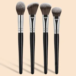 Professional Large Powder Blush Concealer Foundation Brushes With Wood Handle Synthetic Fiber Hair For Women Makeup Tools