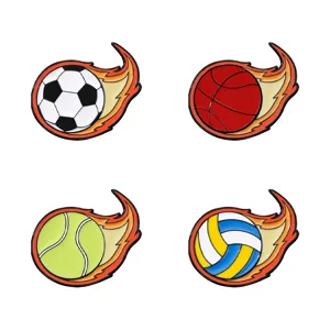 Cartoon sports enamel pin set alloy badge soccer basketball tennis volleyball clothing backpack decor