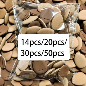 Mini air cushion makeup puff set, soft sponge for liquid foundation 4x3.2cm bag packs.