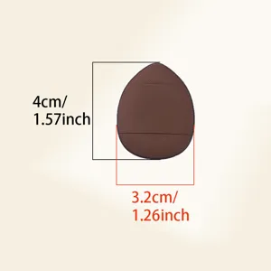 Close-up detail view of the 4cm by 3.2cm mini cushion makeup sponge showing dimensions.
