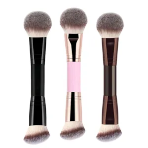 Doppelseitiges Make-up-Pinsel-Set vielseitiger Puder-Kontur-Rouge-Pinsel tragbare Tools