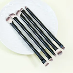 Professionelle Doppelendige Lidschattenpinsel Synthetische Borsten Multifunktional Verblender Nasenkontur Pinsel Beauty Tools Für Damen Make-up Anwendung