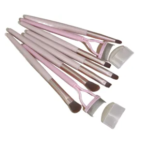 Mini make-up kwastenset met oogschaduwkwasten en wimperseparator voor dagelijks gebruik