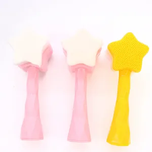 Brosse nettoyante pour le visage en silicone en forme d'etoile outil de lavage double face