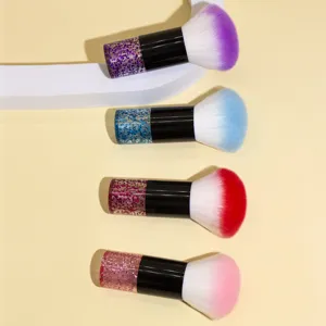 Single makeup brush large loose powder brush crystal handle nail dust brush makeup tool detail