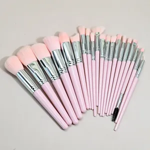 Professionelle Rosa Make-up Pinsel Kunstfaser Weiche Borsten Grundierung Rouge Lidschatten Mischkollektion Beauty Tools