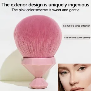 Pink Diamond Makeup Brush Large Kabuki Foundation Blush Powder Mushroom Cosmetic Tool