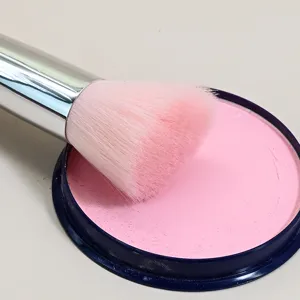Rosa Make-up Pinsel und Puderpalette Set für professionelles Gesichts-Make-up und tägliche Schönheit.