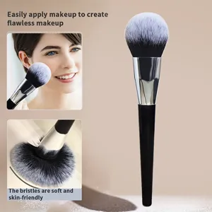Großer Puderpinsel Loser Puder Rouge Gesichtskonturierung Make-up Pinsel Weiche Kunstfasern Holzgriff Professionelles Beauty-Tool