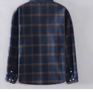 Herren Freizeit Langarm Karohemd Vintage Button Down Flanell Hemd Jacke Top für den Alltag