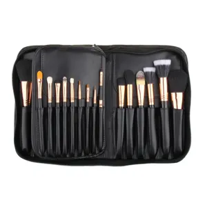 Professionelles 29-teiliges Make-up-Pinsel-Set mit Lederetui für präzise Augen- und Gesichtspflege.