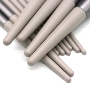 12-piece conical makeup brush set detail, premium cosmetic tools for flawless daily makeup.
