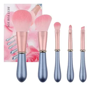 Luxury Pink Diamond Makeup Brushes Rhinestone Glitter Handle Foundation Eyeshadow Blending Beauty Tools Kit Gift Box For Women