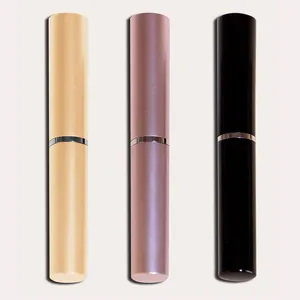 Draagbare make-up lipkwast metalen buis behuizing cosmetisch gereedschap set compact