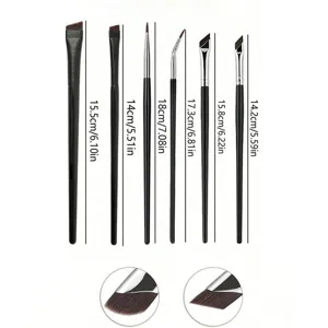 Professional eye makeup brush set with angled and detail brushes for precise application.