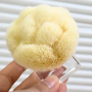 Rose shape nail dust brush fluffy makeup tool for face blush application and nail art cleaning.