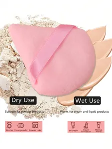 Triangle velvet makeup powder puff soft cosmetic sponge for dry wet use foundation face contour
