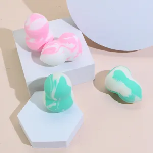 Marmerpatroon Makeup Spons Niet-Latex Beauty Blender Gourd Vorm Cosmetische Poederdons Voor Nat En Droog Gebruik Gezichtsfoundation Makeup Tool