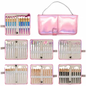 Professionelles Make-up Pinsel Set Einhorn Conch Spirale Griff Kosmetikpinsel Tragbare Reise Aufbewahrungstasche Schönheit Werkzeuge