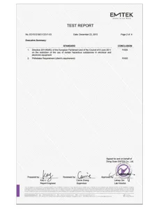 RoHS compliance test report details for mermaid makeup brush, ensuring safe and eco-friendly use.