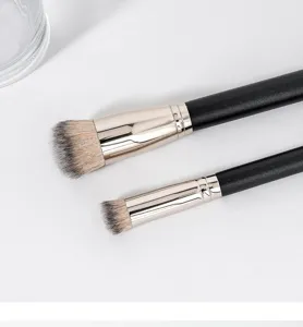 Professional makeup brush set with soft synthetic bristles for foundation and concealer.