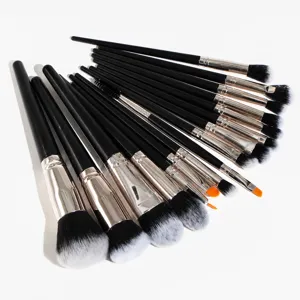 16 pieces professional makeup brush set soft synthetic cosmetic tools black handle