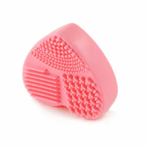 Rosa Herz Silikon Make-up Pinsel Reiniger Pad für sehr bequemes tägliches Waschen