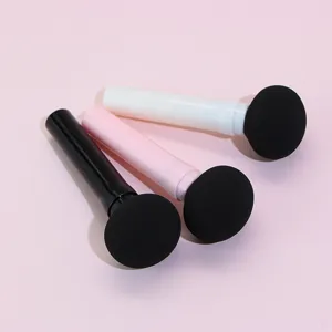 Spugna per Trucco a Testa di Fungo Morbido Piumino da Cipria Con Manico Uso Doppio Secco Umido Spugna Cosmetica per Fondotinta Strumento Quotidiano