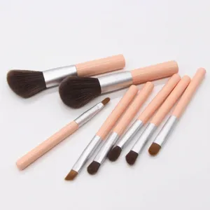 Neues 8-teiliges Mini-Rosa-Make-up-Pinsel-Set, tragbare Reise-Grundierungs- und Lidschattenpinsel.