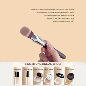Oblique triangle makeup brush for foundation, concealer, highlighter and contouring effortlessly.