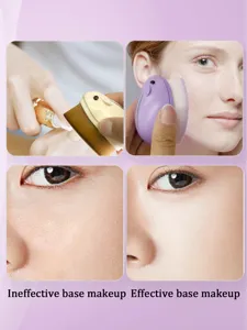 Portable cute hamster foundation brush with dust cover for flawless liquid makeup application