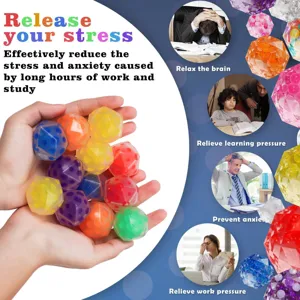 Buntes facettiertes Antistressball Spielzeug mit Wasserperlen zur Entspannung und Angstlinderung.