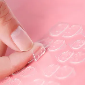 Transparente Gelee Nagelkleber doppelseitig klebende Laschen künstliche Nägel Aufkleber