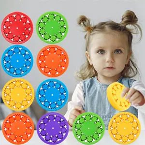 Colorful plastic gear fidget spinner toy, detailed view showing various bright color options.