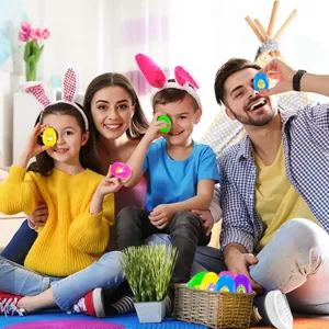 Easter egg fidget spinner toy set, colorful plastic novelty toys for kids holiday party.