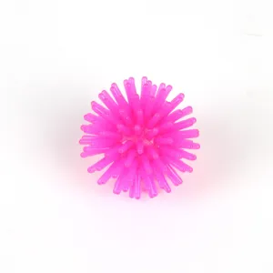 Mini palla da massaggio con punte antistress, rosa vivo, giocattolo sensoriale tattile 30mm.