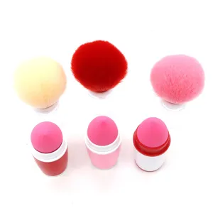 2-in-1 makeup brush and puff set, dual-use loose powder blush brush and beauty sponge tool.