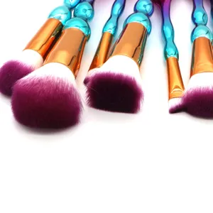 Set de brochas de maquillaje de sirena herramientas cosméticas profesionales pincel de base