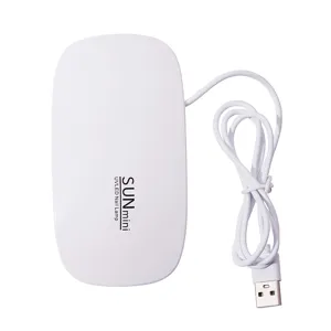 Mini lampada per unghie UV LED portatile con cavo USB, design compatto per nail art.