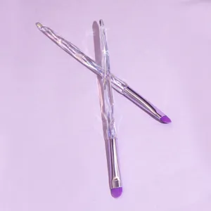 2pcs Crystal Handle Makeup Brushes Professional Soft Eyeshadow Brush Beauty Tool Set