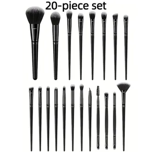 set de 20 broquitas de maquillaje herramientas cosmeticas profesionales pinceles polvos