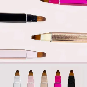 Dual-ended lip makeup brush professional cosmetic tool for precise lipstick application and blending.