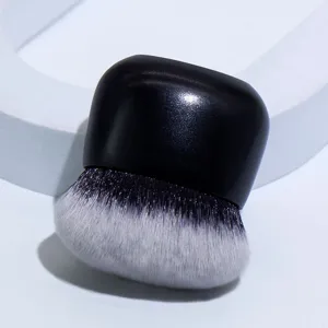 Portable Mushroom Head Foundation Brush With Soft Synthetic Bristles Traceless Liquid Makeup Brush Professional Face Powder Brush For Women Beauty Tool