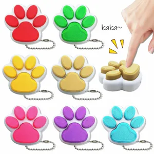 3D Gedruckt Katzenpfote Klicker Fidget Spielzeug Süß Stressabbau Spielzeug mit Schlüsselanhänger Tragbar Dekompression Spielzeug